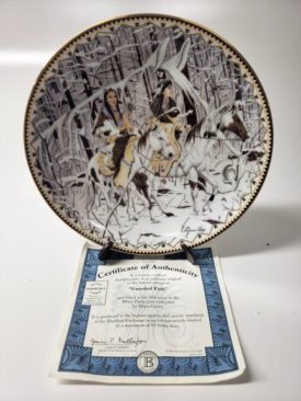 1998 Bradford Exchange Where Paths Join Guarded Path American Indian Collector Plate by Diana Casey 58195