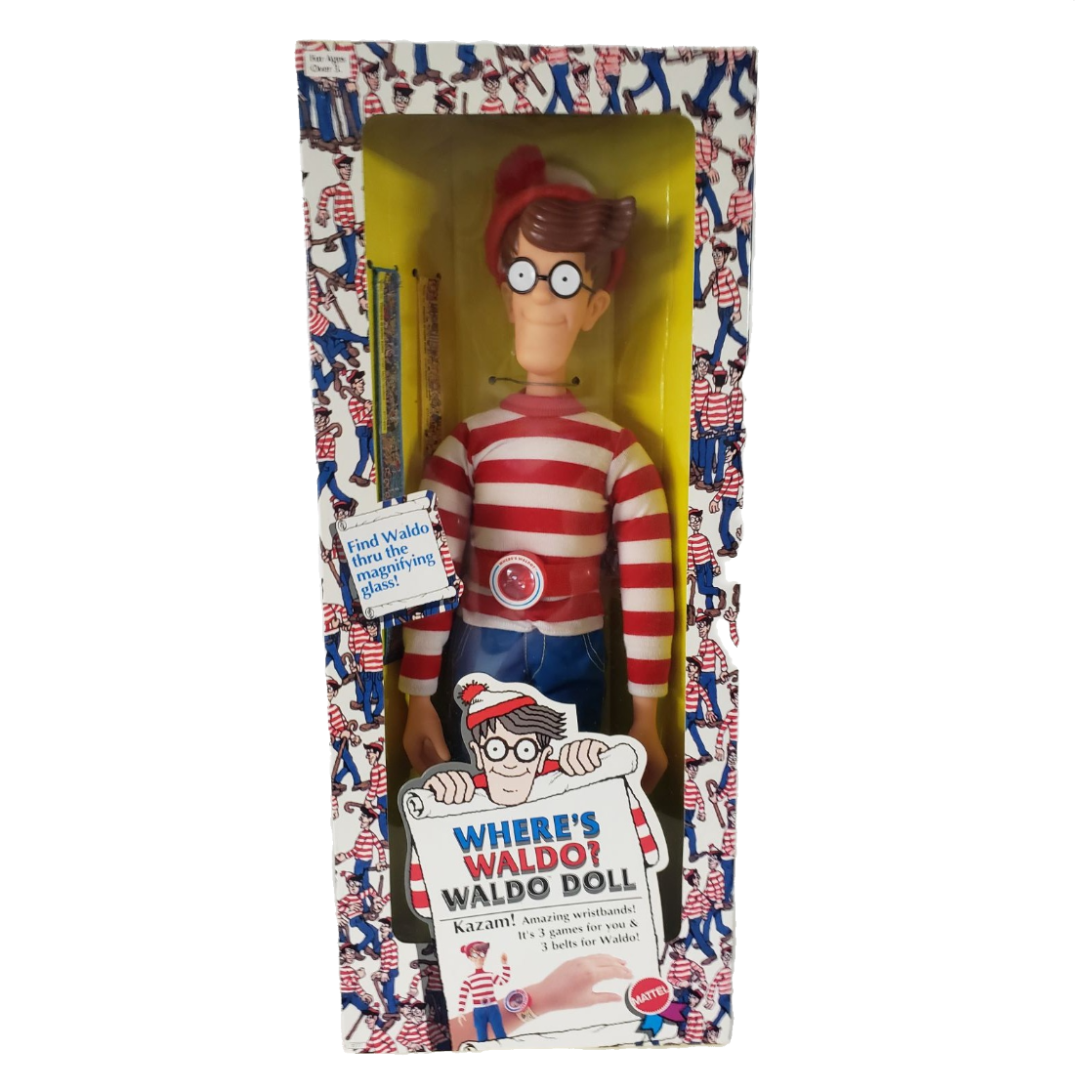 Vintage 1991 Mattel 2777 Where's Waldo? Waldo Doll 18 Inch Nokomis