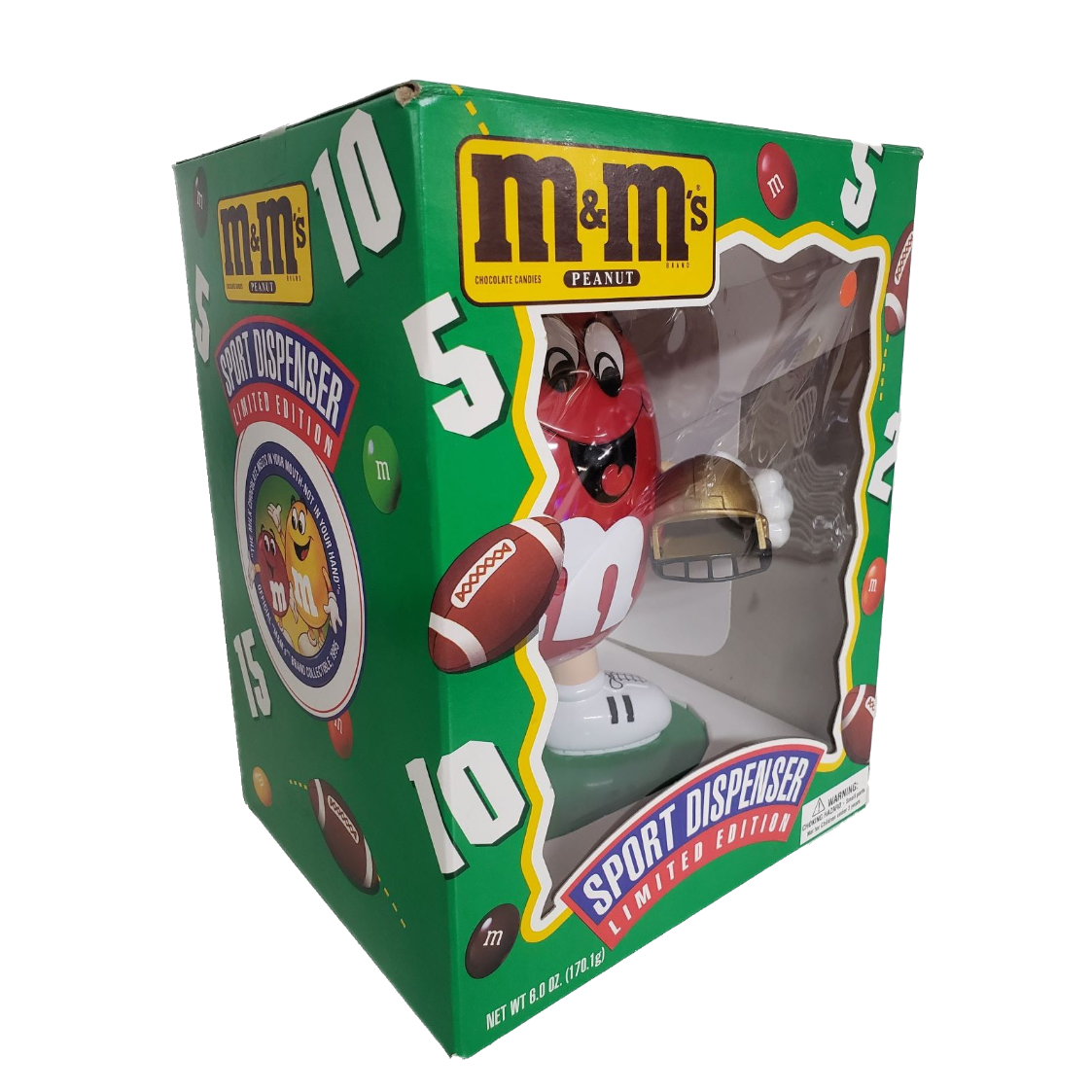 M&M's Candy Red Football Sport Dispenser Limited Edition Collectible