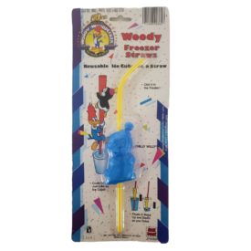 Vintage 1987 Woody Woodpecker Chilly Willy Freezer Straw
