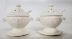 Vintage Soup Tureen Salt and Pepper Shaker Set Japan