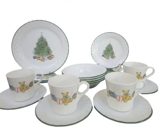 Corning Corelle Impressions "Holiday Magic" Christmas Tree 20 Piece Set - Image 3