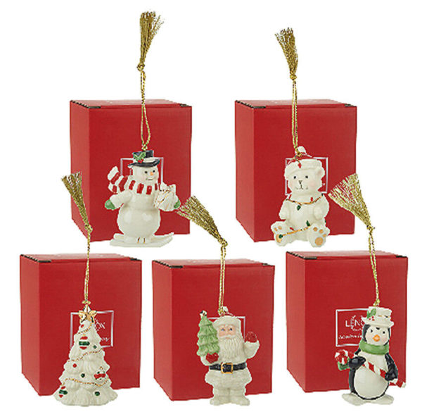 Lenox Very Merry Little Porcelain Ornament Set of 5 - Image 3
