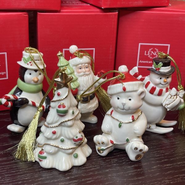 Lenox Very Merry Little Porcelain Ornament Set of 5 - Image 4