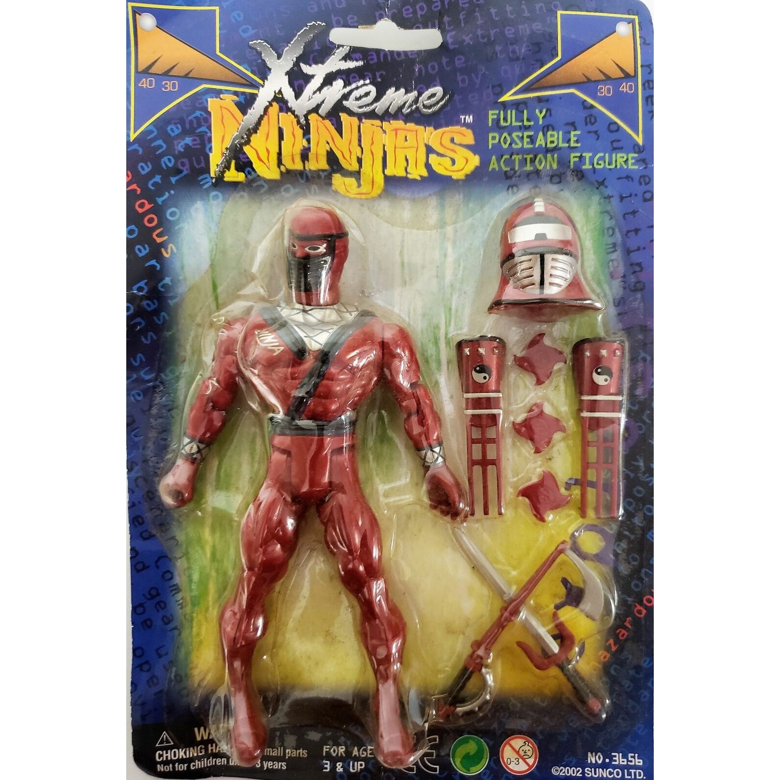 Sunco Ltd Ciber Ninjas Fully Poseable Action Figure Playset 6 Red
