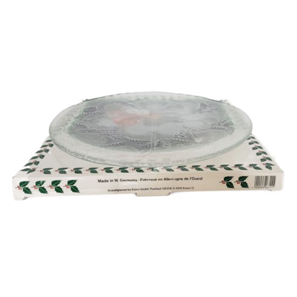 Bonne Fete San Marco 12 1/2" Holiday Pastry Platter Frosted Design Made In West Germany - Image 3