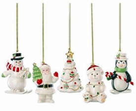 Lenox Very Merry Little Porcelain Ornament Set of 5