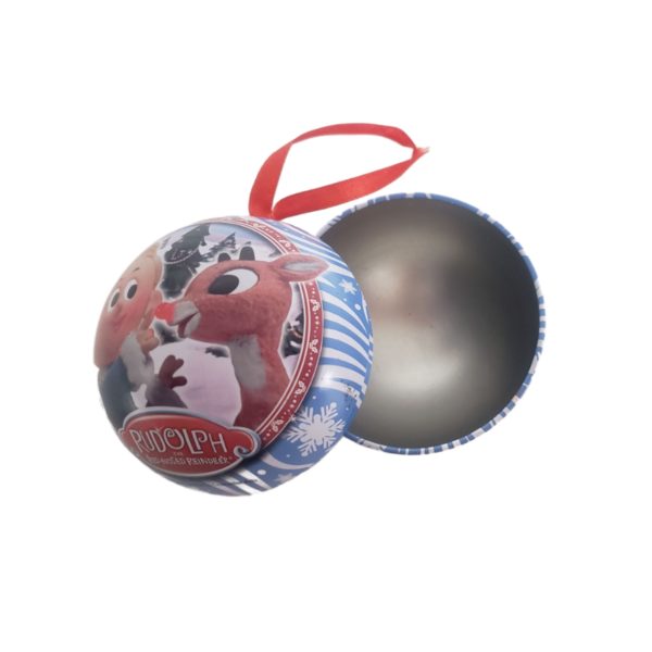Rudolph The Red-Nosed Reindeer Misfit Toys Metal Trinket Box Ball Ornament - Image 3