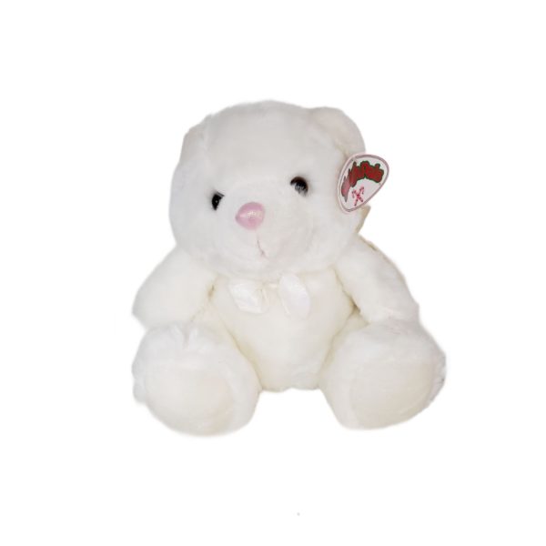 1998 Caltoy Sleigh Pals Sitting White Angel Bear 11" - Image 3