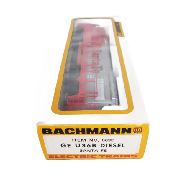 Vintage Bachmann HO Scale Chrome GE U36B Diesel Santa Fe Electric Train No. 0633 - Image 3