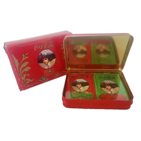 Coca-Cola Vintage Cola Girl Nostalgia Playing Cards 2 Decks In Tin - Image 4