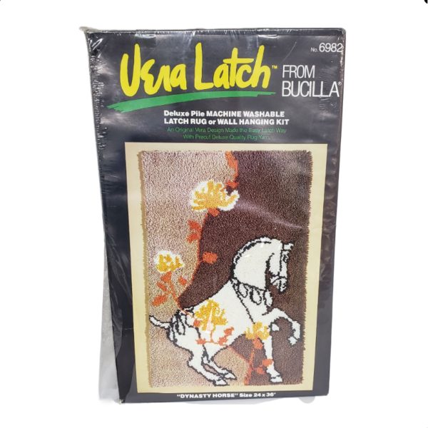 Bucilla Vera Latch "Dynasty Horse" Wall Hanging / Latch Rug 24 x 36 Kit No 6982 - Image 3