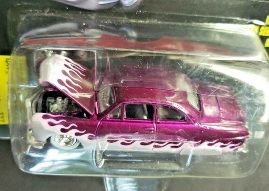 1998 Racing Champions Hot Rod Mag 1950 Ford Coupe Metallic Purple Flames Diecast 1:58 Scale - Image 4