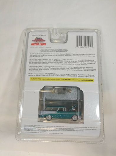 1997 Racing Champions Mint Edition Motor Trend 1956 Teal Chevy Nomad 1:63 Scale - Image 3