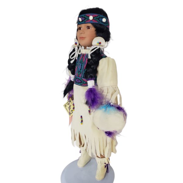 Vintage Kingstate The Dollcrafter Shining Star Porcelain 16" Native American Princess Doll - Image 4
