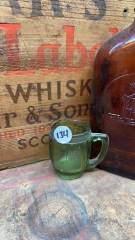 Collectible Shot Glass - Barrel Glass (Green)