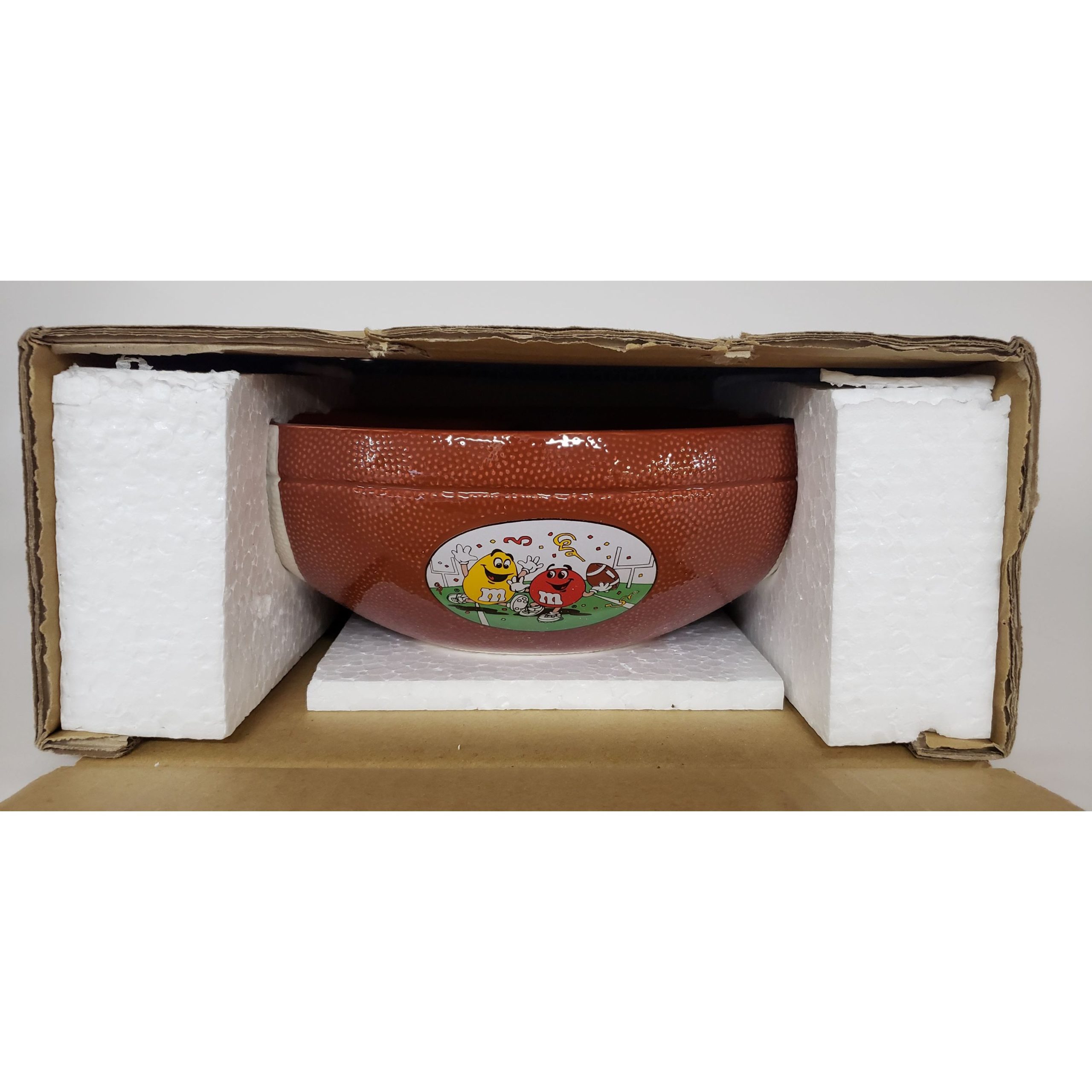 M&M's Football Snack Bowl Divided 10.5 Inch