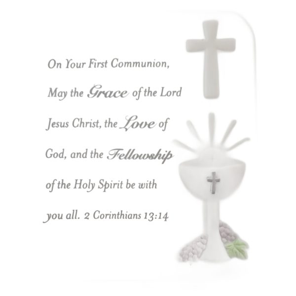 Russ Berrie Gifts of Faith 1st Communion Corinthians 13:14 Porcelain Wall Plaque 5x6 - Image 3