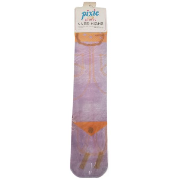 Vintage 1970 Bear Brand Hosiery Co. Pixie Pretty Sheer Nylon Knee-Highs Denim - Image 3