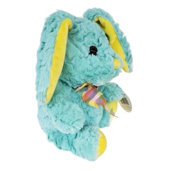 Homerbest Easter Bunny Plush Rabbit Ruffled Fur Pastel Green 13" - Image 3