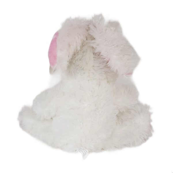 Cuddly Cousins Easter Bunny Plush Floppy Rabbit White Pink 9" - Image 4