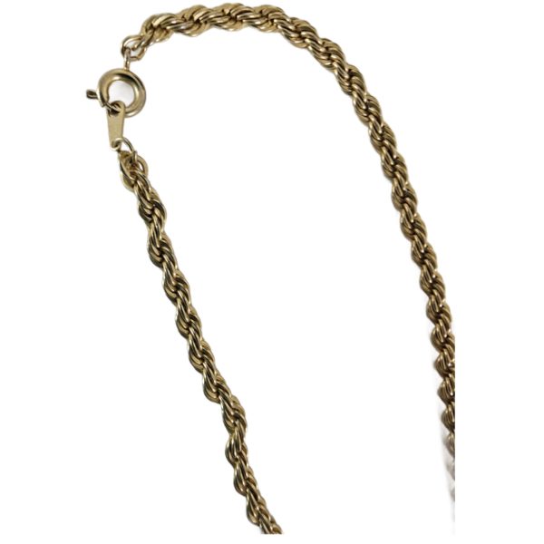 Gold Tone 3 mm Rope Chain 23 Inch - Image 3