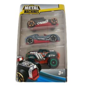Zuru Metal Machines 1:64 Die Cast Cars 3-Pack - "Nitro Rider" Dragster, "Zing" Shark Car, "Bone Crusher" Monster Truck