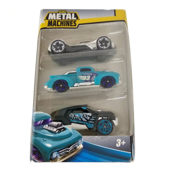 Zuru Metal Machines 1:64 Die Cast Cars 3-Pack - "Rush" High Perf, "Inferno" Fire Truck, "Cadet" Off-Road Car - Image 4