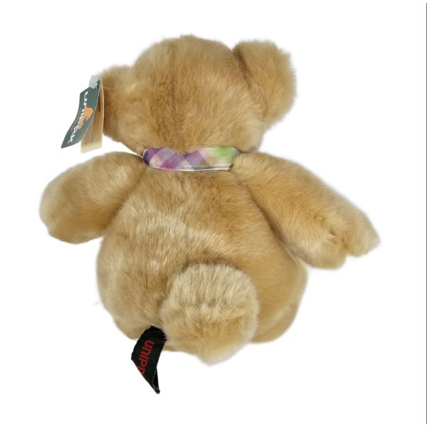 Unipak Designs Style 1907B Tan 11" Teddy Bear Multicolor Plaid Ribbon - Image 3