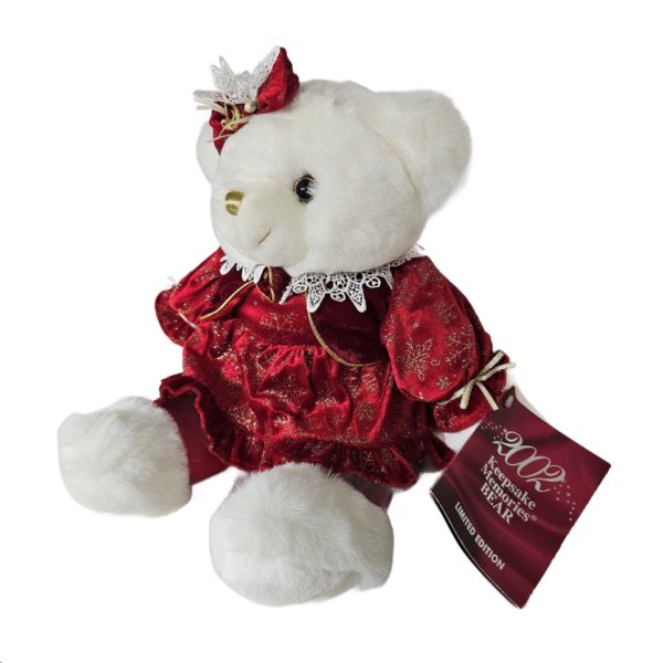 Dan Dee Collector's Choice 2002 Christmas Teddy Bear Girl Stuffed Plush 16" - Image 3