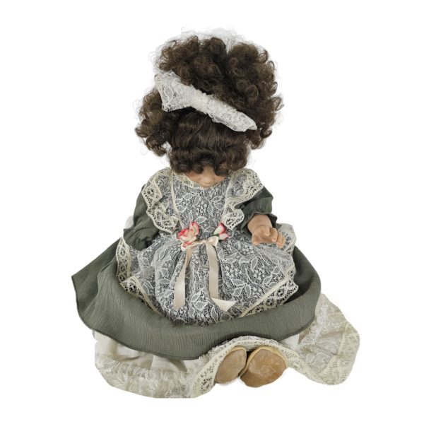 Vintage Dynasty Doll Fiba Collection "Agatha" Made In Italy 26" Porcelain Prairie Dress Doll - Image 3