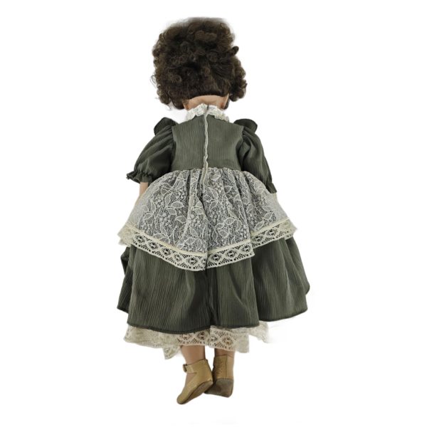 Vintage Dynasty Doll Fiba Collection "Agatha" Made In Italy 26" Porcelain Prairie Dress Doll - Image 5