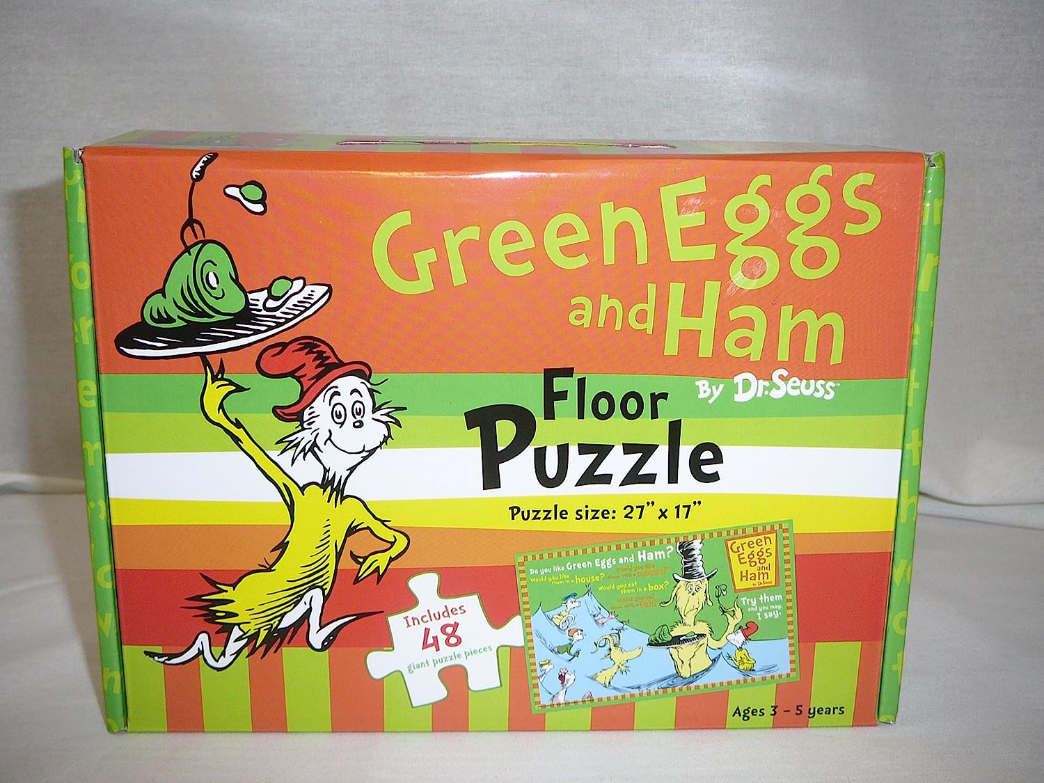 Assorted Puzzles 4 Pack Bundle: The Seven Continents of the World Floor Puzzle, Ceaco Rustic Lodge Collection Rustic Signs Jigsaw Puzzle, 1000 Pieces, Birdhouse Mansions Puzzle Welcome Home 500 Piece Puzzle, Green Eggs and Ham by Dr. Seuss Floor Puzzle, 27x17 - Image 6
