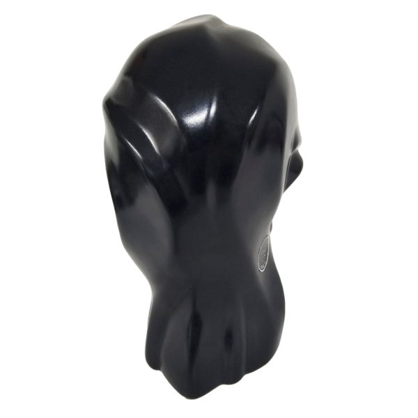 Harris Potteries Chicago Art Deco Cubist 12" Woman's Ceramic Bust Head Black - Image 5
