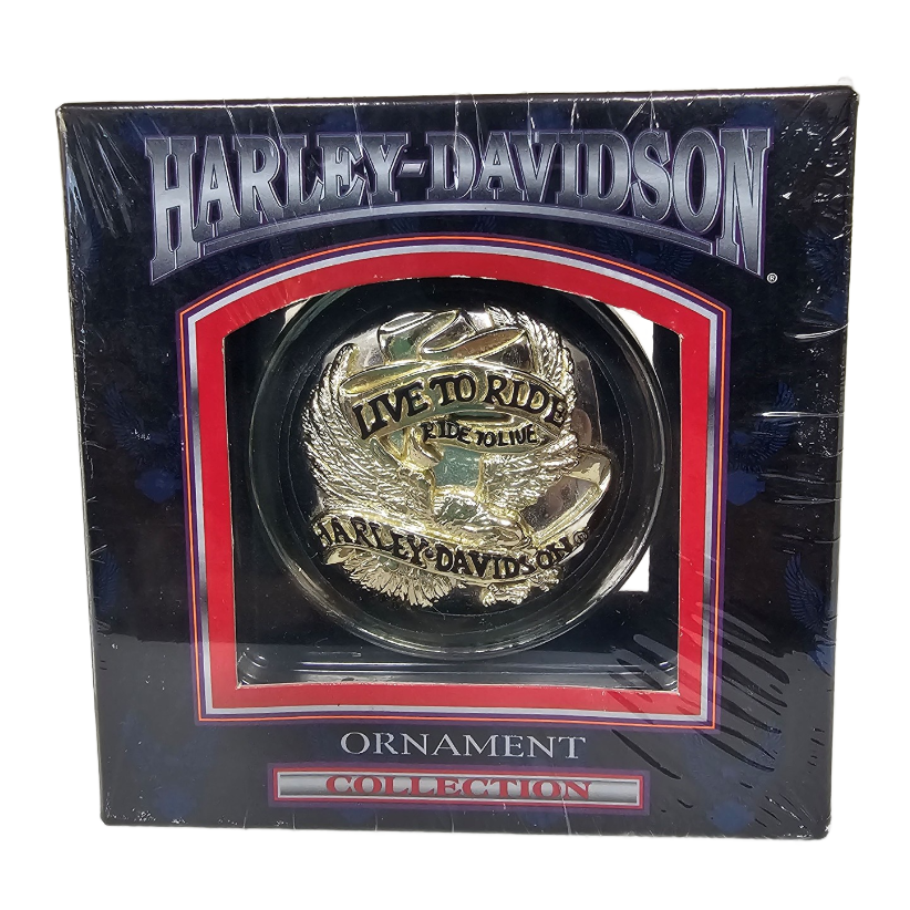 1999 Cavanaugh Collectible Harley Davidson Gas Cap Christmas Ornament - Live To Ride