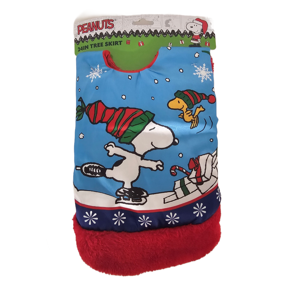 Peanuts Holiday Christmas Mini Tree Skirt 24 Inch