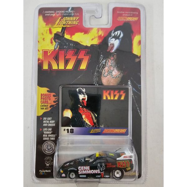 Johnny Lightning KISS Gene Simmons 1:64 Diecast Car w/GENE LETTIN IT ALL HANG OUT Photo Card #18 - Image 3