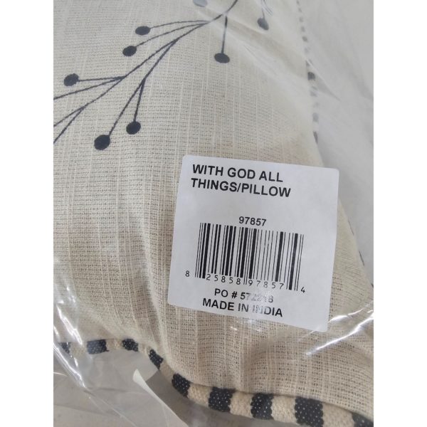 With God All Things Are Possible, Throw Pillow 18 x 18 Inches - Image 4