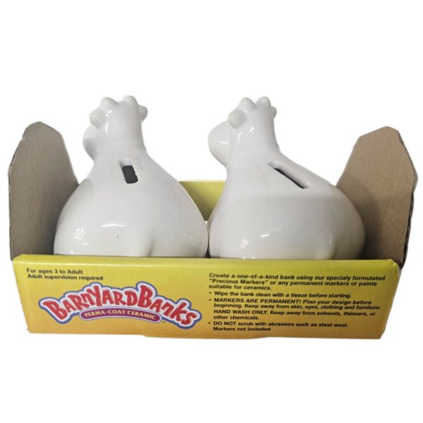 Barnyard Banks Ceramic Cow Set 3 1/8 Inch Personalize w/Markers - Image 4