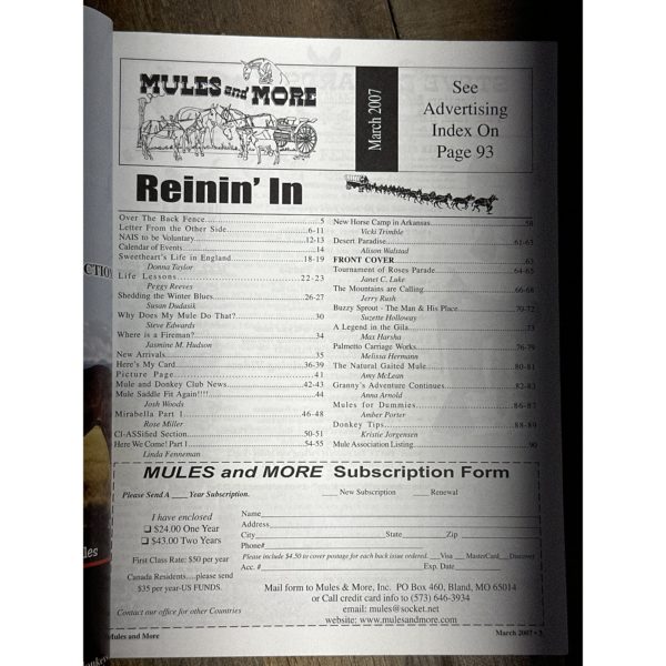 Mules and More - Mar. 2007 Vol. 17 Issue 5 (Back Issue Magazine) - Image 3