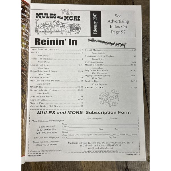 Mules and More - Feb. 2007 Vol. 17 Issue 4 (Back Issue Magazine) - Image 3