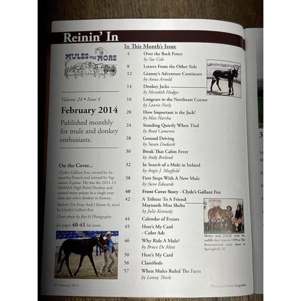 Mules and More - Feb. 2014 Vol. 24 Issue 4 (Back Issue Magazine) - Image 3