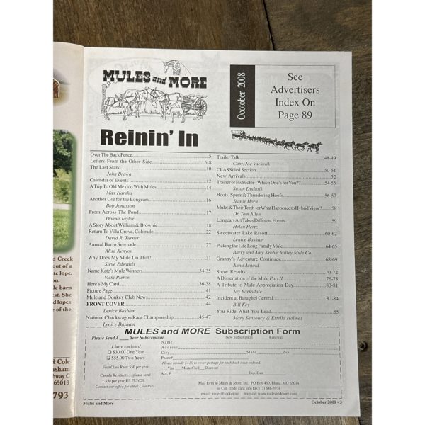 Mules and More - Oct. 2008 Vol. 18 Issue 12 (Back Issue Magazine) - Image 3