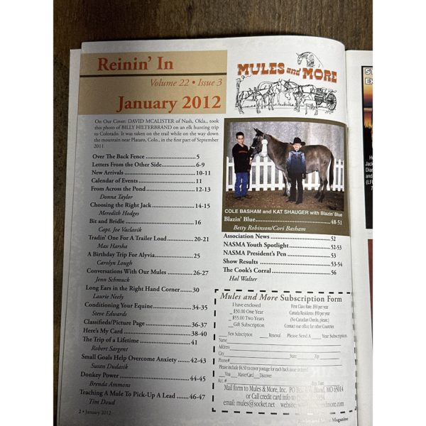 Mules and More - Jan. 2012 Vol. 22 Issue 3 (Back Issue Magazine) - Image 3