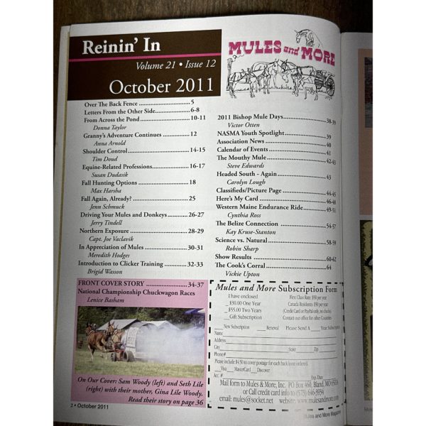 Mules and More - Oct. 2011 Vol. 21 Issue 12 (Back Issue Magazine) - Image 3