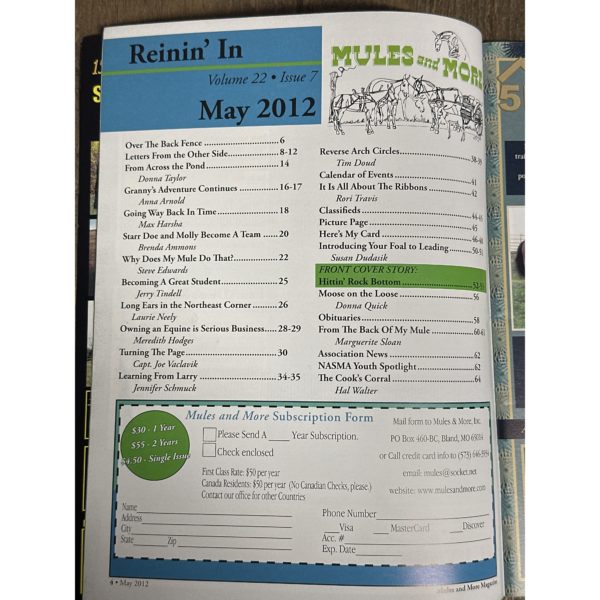 Mules and More - May 2012 Vol. 22 Issue 7 (Back Issue Magazine) - Image 3