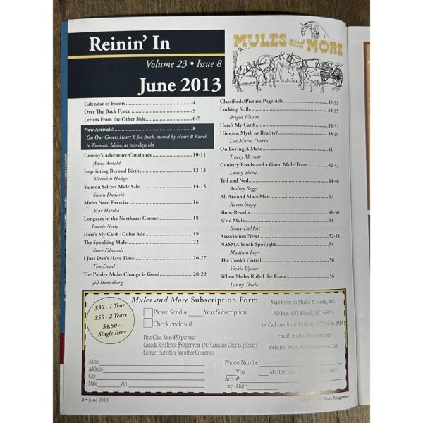 Mules and More - Jun. 2013 Vol. 23 Issue 8 (Back Issue Magazine) - Image 3