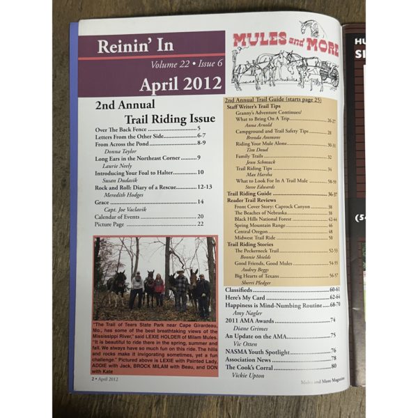 Mules and More - Apr. 2012 Vol. 22 Issue 6 (Back Issue Magazine) - Image 3
