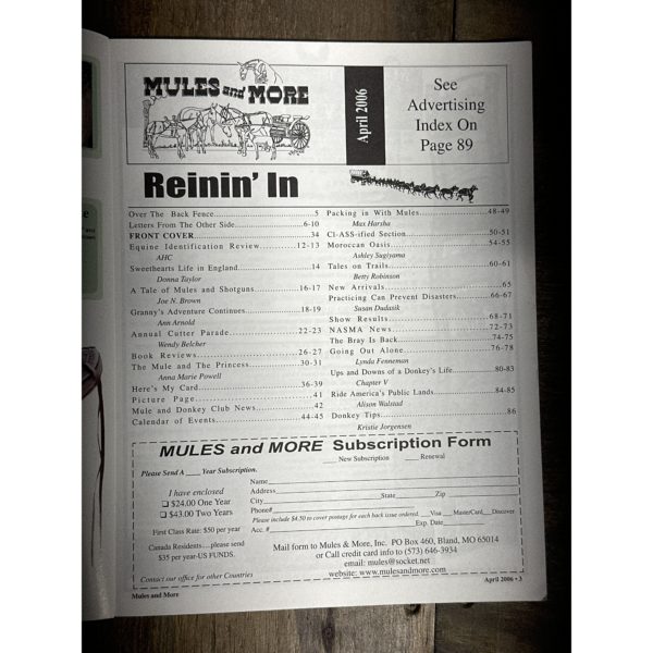 Mules and More - Apr. 2006 Vol. 16 Issue 6 (Back Issue Magazine) - Image 3