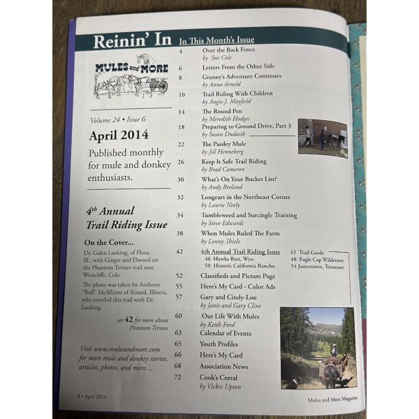 Mules and More - Apr. 2014 Vol. 24 Issue 6 (Back Issue Magazine) - Image 3